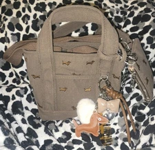 Madden Girl Dachshund Viral Tote Bag With Charms Brown NWT