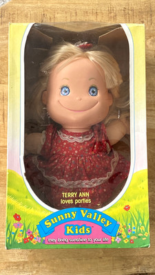 Vintage Sunny Valley Kids TERRY ANN Loves Parties Doll & Box H.M.S. Co.