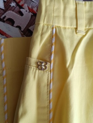 Damen Hose Basler Sommer Chino gelb 44 L Baumwolle stretch elastisch