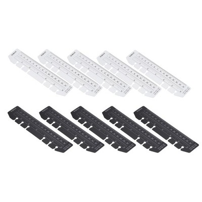 10 Pcs Plastic Bookmark Ruler,Office Book Mark Page Tool(Black Clear ...