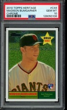 2010 Topps Heritage Madison Bumgarner Chrome RC /1961 #C44 PSA 10
