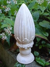 Zapfen Pinienzapfen Gartendeko Antikstil patiniert Terracotta Garten Figur 33cm