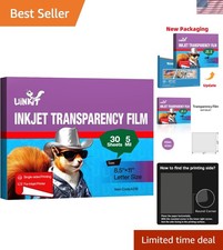 30 Sheets Pintable Transparency Film Acetate Clear Sheets for Crafts 8.5x11 O...