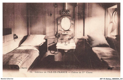 ARTP3-0219-BATEAU - Innen De L' Ile De France - Kabine 2me Klassen