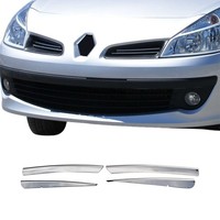 KüHlergrill Leisten Grillleisten FüR Renault Clio 2005-2013 Edelstahl Chrom 4X