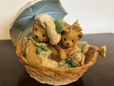 Vintage Cherished Teddies 1993 "Beth  Blossom" Bears in Boat  950564 NIB