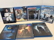 7 Action Movies On Blu-ray Star Trek Batman Dark Knight 007 Avatar