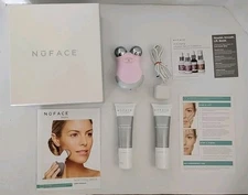 NuFace Mini Facial Pink Toning Device Kit W/Two Tubes Of Gel Primers Carol Cole