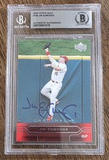 Jim Edmonds 2005 Upper Deck #186 Autographed Signed BAS Beckett On Card Auto 