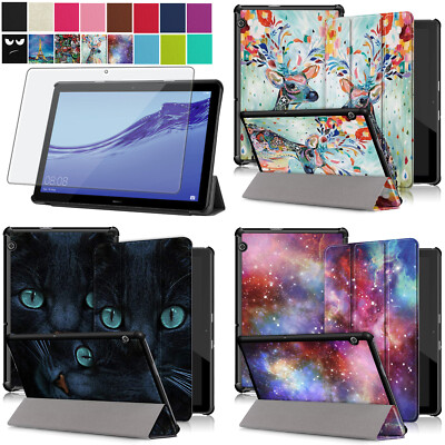 Smart Cover +Folie Huawei MediaPad T5 10 10.1'' Schutz Hülle Case  Etui Tasche -3