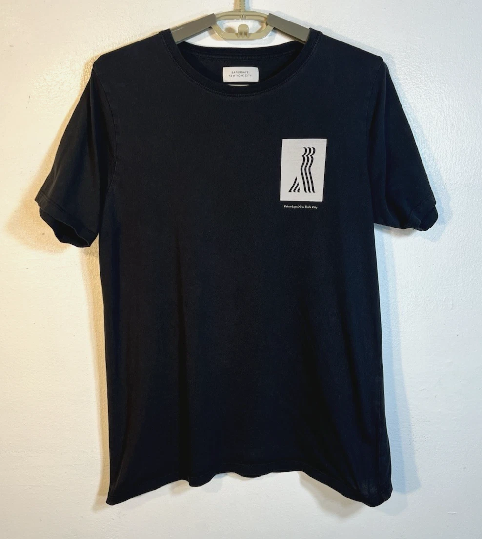 T-shirt Homme Saturdays Surf NYC – Henley Noir – Taille S – Occasion