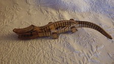 Crocodile Alligator Articulated Segmented Wood Wooden 12" Toy Moveable