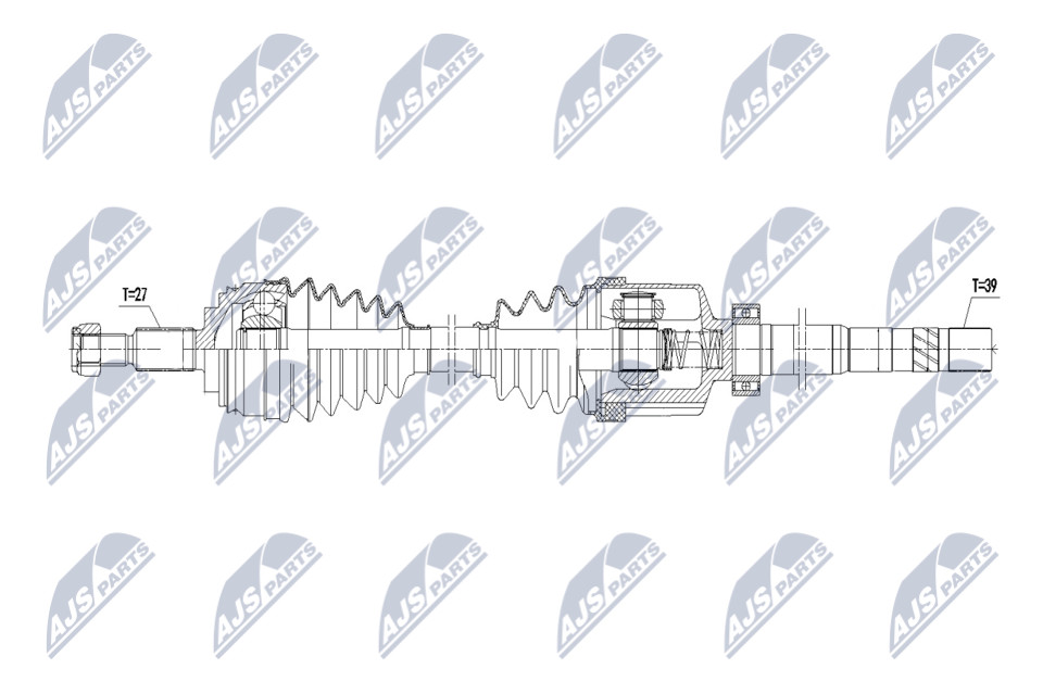 Driveshaft Front Axle Right Manual Transmission NPW-RE-185 NTY for RENAULT - Image 4