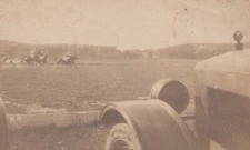 1910s Vintage Car at Horse Race Exciting Event Cars and Horses POV