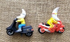 Vintage 1988 McDonald's Mac Tonight 2 Toy Figures Moon Man Motorcycle  Scooter