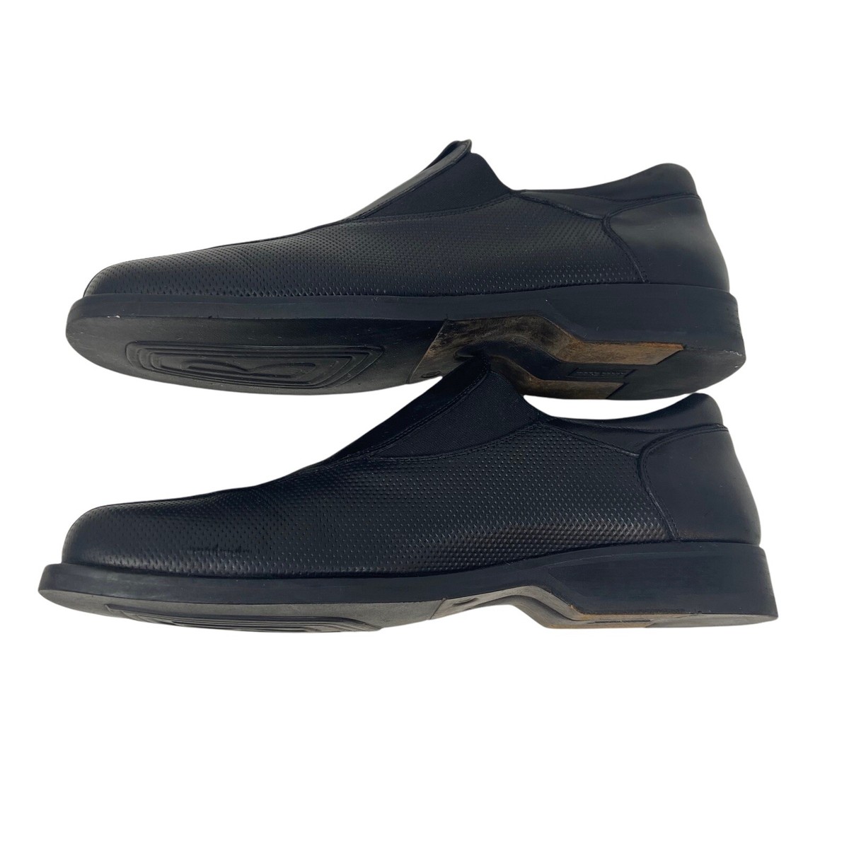 Bacco Bucci Black Leather Square-toe Loafers, Made in Italy, size 10 1/2 Bacco Bucci Black Leather Square-toe Loafers, | Mercari main image 4