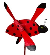 LADYBUG WIND SPINNER - Amish Handmade Whirlybird Weather Resistant Whirligig USA