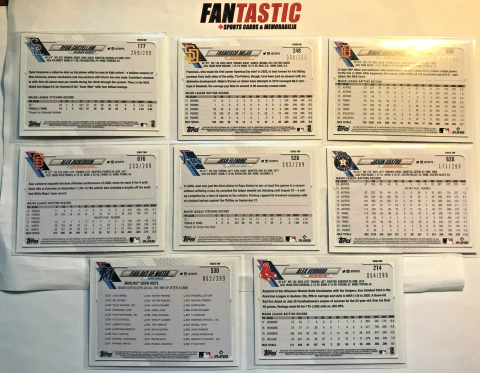 2021 Topps Series 1, 2 & Update ORANGE FOIL Board Parallel Card /299 YOU PICK - Image 2 of 4