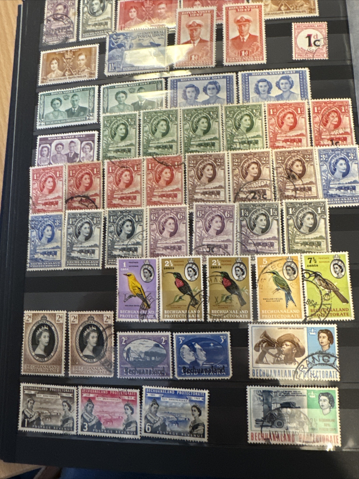 Stamp Collection Commonwealth Africa/ Bechuanaland Vintage Used And