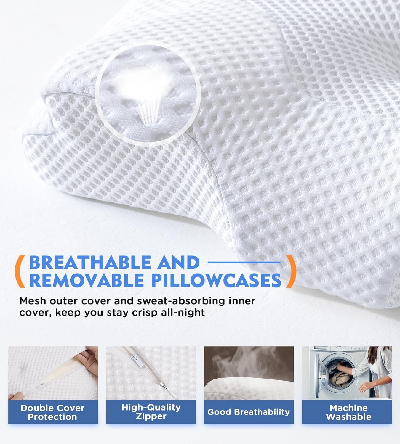 Osteo Cervical Pillow for Neck Pain Relief, Hollow Design Odorless