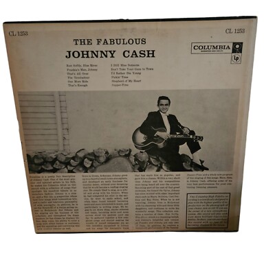 1958 The Fabulous Johnny Cash Columbia CL 1253 Vinyl Record
