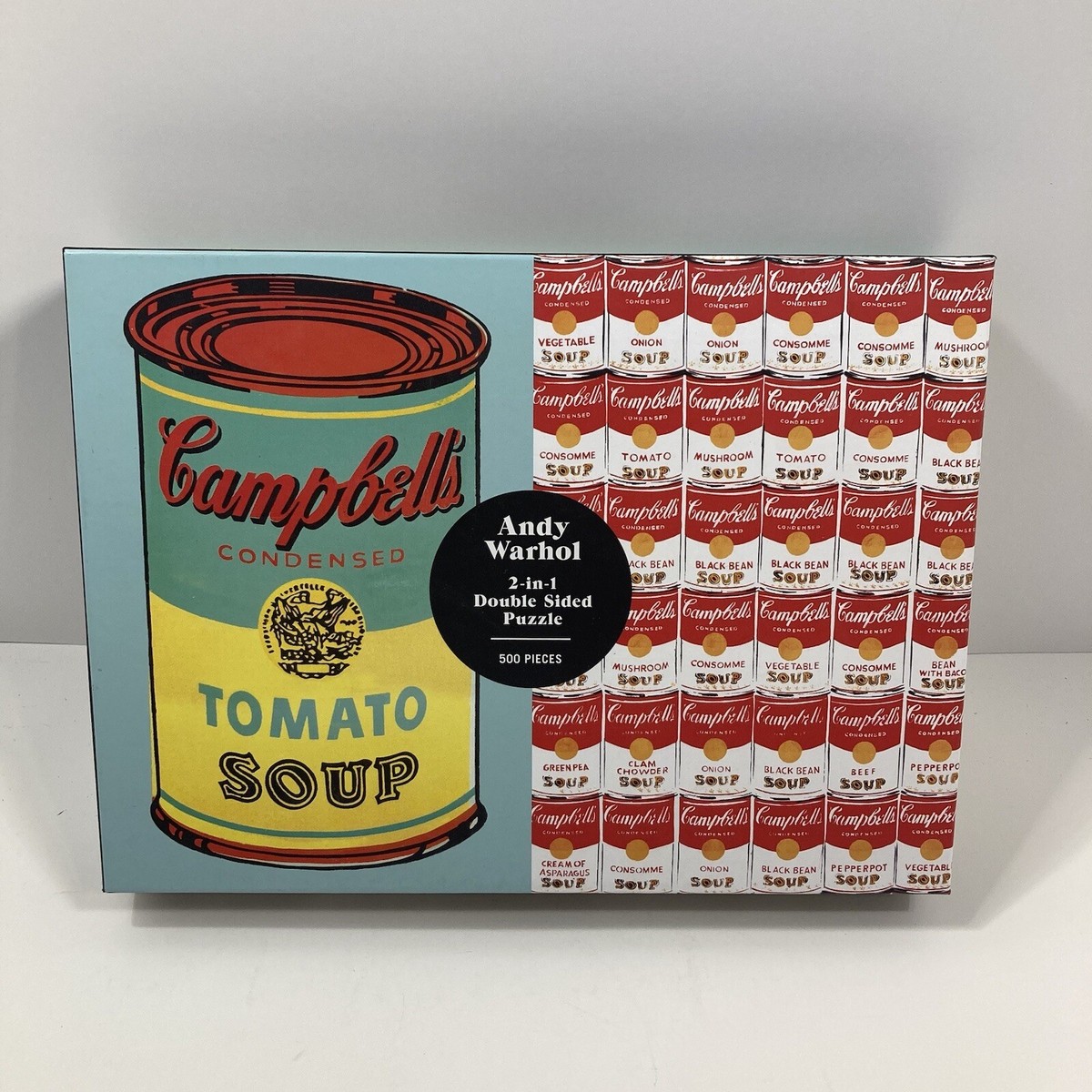 【額縁付き】 アンディウォーホル Campbell’s Soup Cans ② ANDY WARHOL Campbell's Soup Can 2-in-1 Double Sided 500 Pc