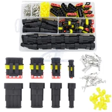 26 Sets Waterproof Car Electrical Connector Terminals Auto Wire Plug 1 2 3 4 pin