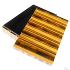 6.1" Gold Tiger's Eye Hand Carved Crystal Jewelry Box, Crystal Healing
