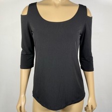 Clara Sun Woo Women’s Size Extra Small XS Made in USA Cold Shoulder Top