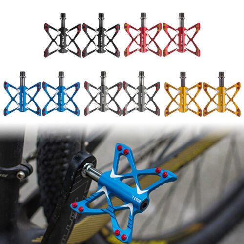 PROMEND VTT pédales en aluminium ultralégères vélo pédale plate 3 roulements vélo de route - Photo 1/17