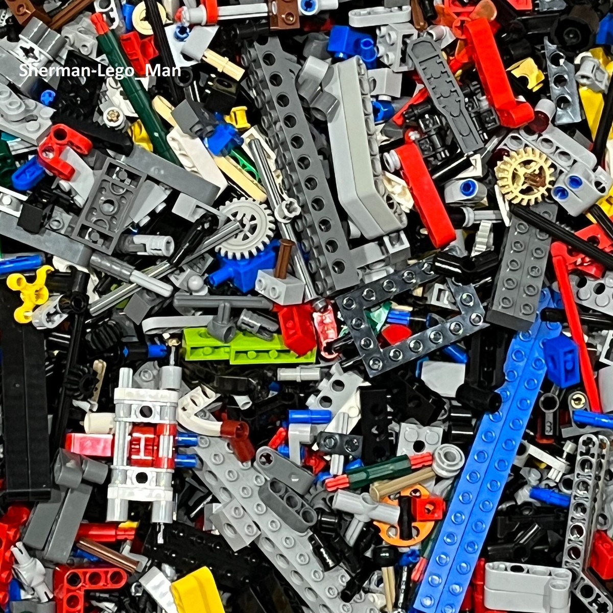 LEGO 1/2 POUND TECHNIC MIX FROM BULK : Paired Beams Liftarms + 