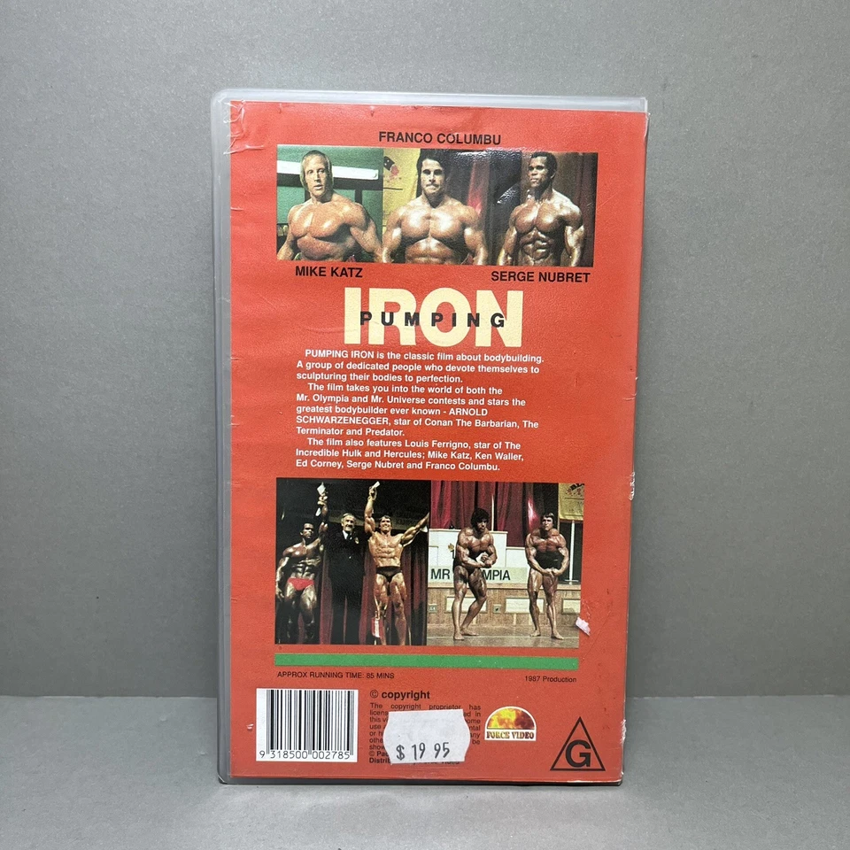 Pumping Iron VHS (1977) Arnold Schwarzenegger Lou Ferrigno Bodybuilding Classic - Image 2 of 4