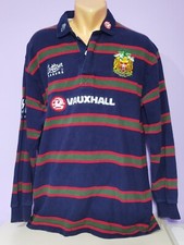 LEICESTER TIGERS 1999/2001 Long sleeve rugby  HOME SHIRT JERSEY LARGE VINTAGE 
