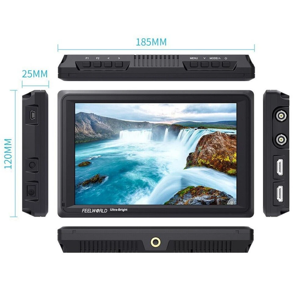 Feelworld FW279S 7'' 2200nit Ultra Bright On Camera Field Monitor 3G-SDI HDMI 1x - Bild 4 von 4