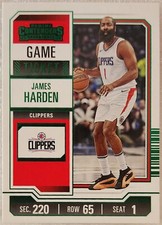 2023-24 Panini Contenders Basketball James Harden #82 Game Ticket Green Foil