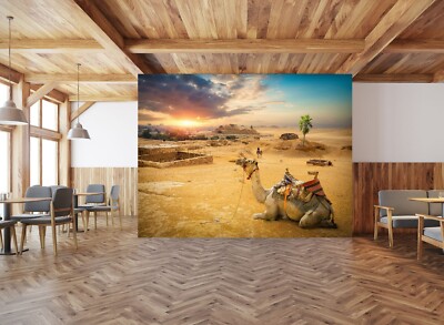 3D Desert Camel A8076 Wallpaper Wall Murals Removable Self-adhesive Amy 23