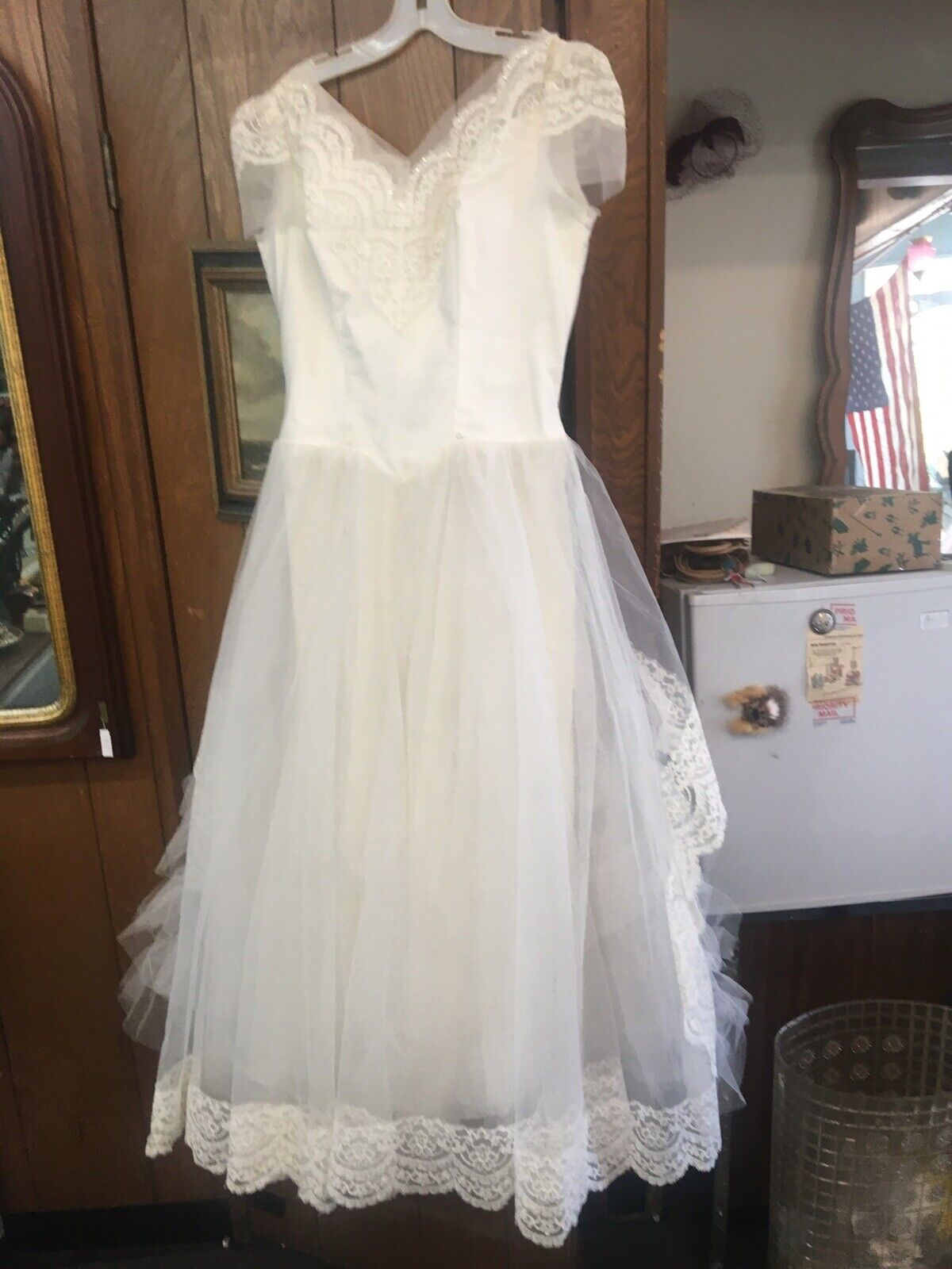 50’s Vtg Antibelluum Tulle Wedding Dress