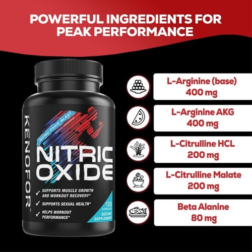 Nitric Oxide - Easy to absorb suitable for athletes or fitness people - 120 Caps - Picture 4 of 13