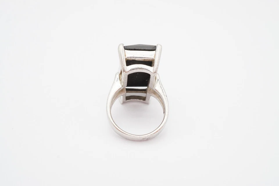 Sterling Silver 925 Black Tourmaline Ring Size 6 - Image 4 of 4