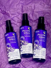 3 PACK Lavender Pillow Spray Mist w/ Melatonin & Essential Oils 5oz ea. New