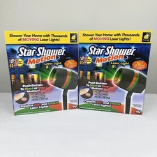 Star Shower Motion Laser Lights Projector Red And Green Lights Christmas 2 Pack