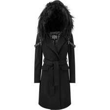 Killstar Gothic Goth Punk Mantel Wintermantel Kunstfell - Seventh Séance