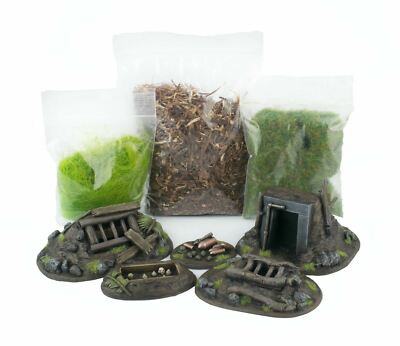 WWG Jungle Warfare Defensive Battlefield & Scenery Set - 28mm Pacific Terrain