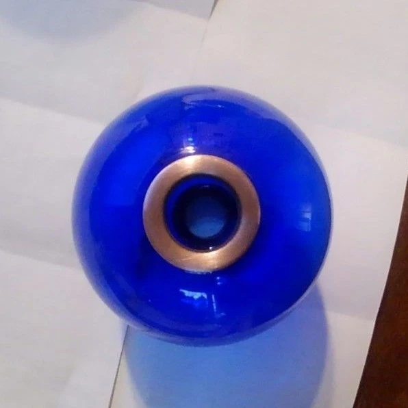 WEATHERVANE/LIGHTENING ROD BLUE GLASS BALL fits 3/4'' rod,SOLD AS SHOWN - Image 3 of 3