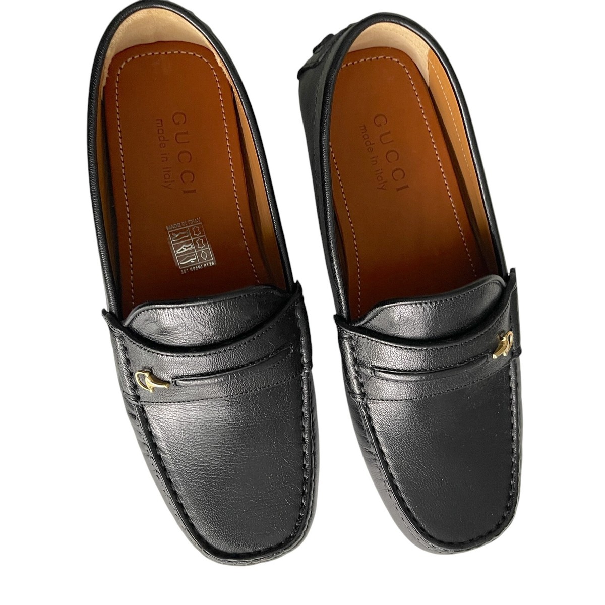 Gucci Mens Black Leather Quentin Moccasin, 752621, Gucci Size UK 6.5 Gucci Calfskin Hebron Horse Bit Loafer Moccasins in Black  main image 4