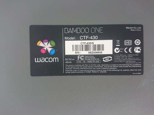 Wacom Bamboo One CTF-430 USB Drawing Tablet including stylus - Afbeelding 4 van 5