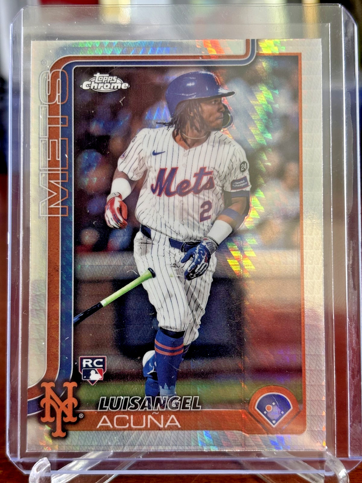 2025 Topps Chrome Luisangel Acuna Prism Refractor #56 (RC) Mets