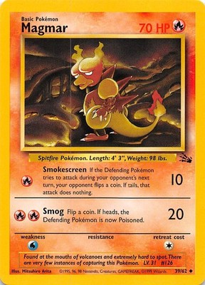 Magmar 39/62 Fossil Pokemon