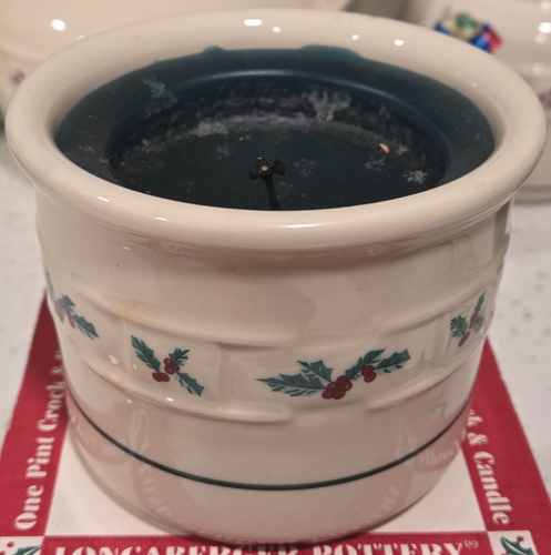 LONGABERGER NOËL HOUX UNE PINTE CROCK & CANDLE (PIN BAYBERRY) - Photo 5/9