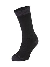 SEALSKINZ Wiveton Waterproof All Weather Mid Length Sock, Black, L
